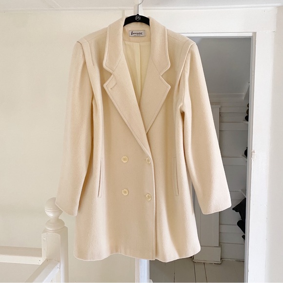 Forecaster of Boston Vintage 80s Wool Double Breasted Coat Size 13/14 - Picture 7 of 13